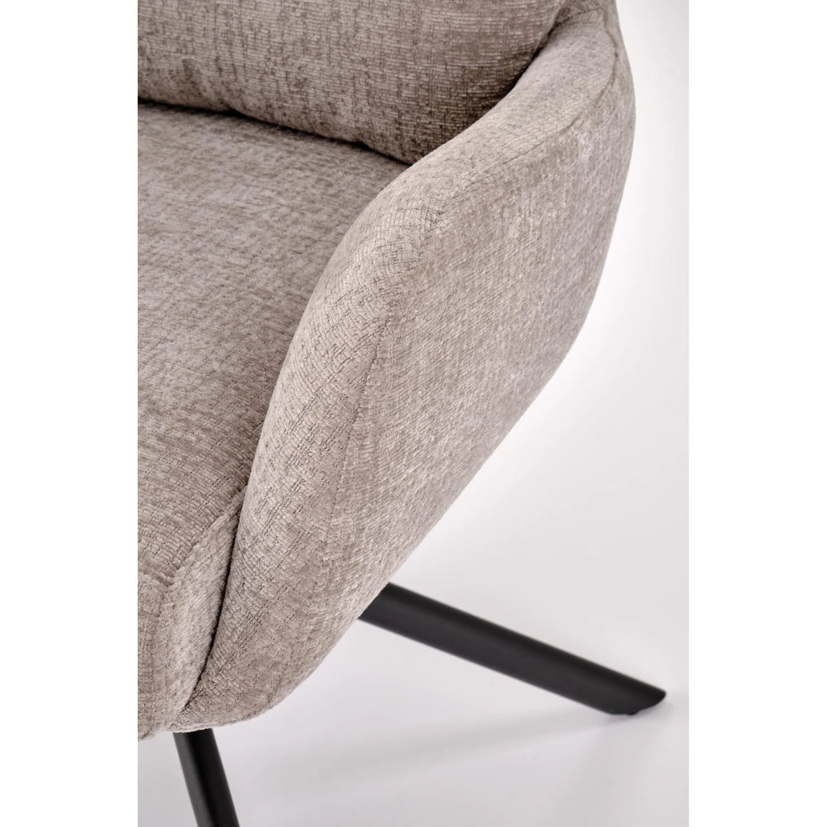 Scaun rotativ K593, gri/negru, stofa/metal, 56x54x89 cm
