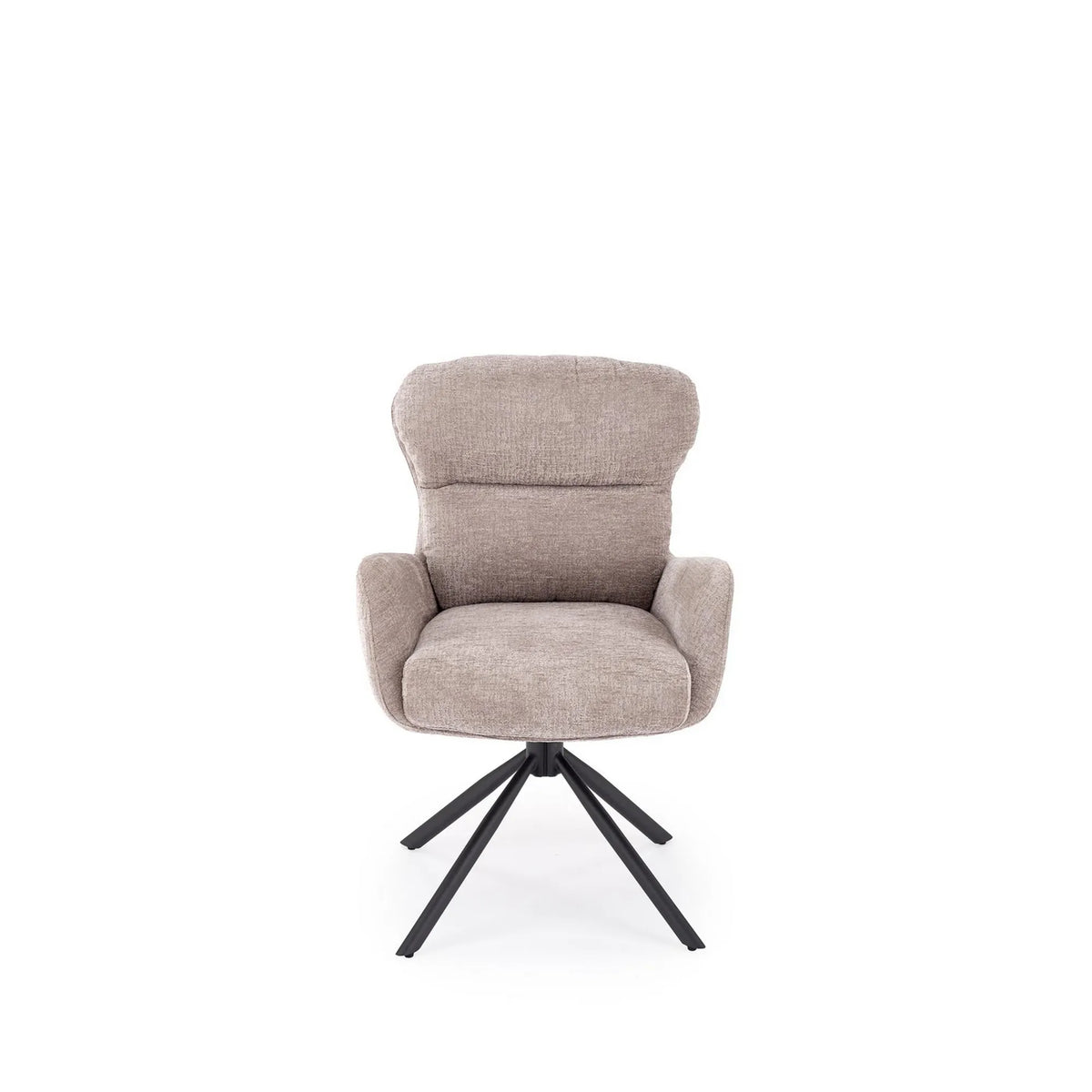 Scaun rotativ K593, gri/negru, stofa/metal, 56x54x89 cm