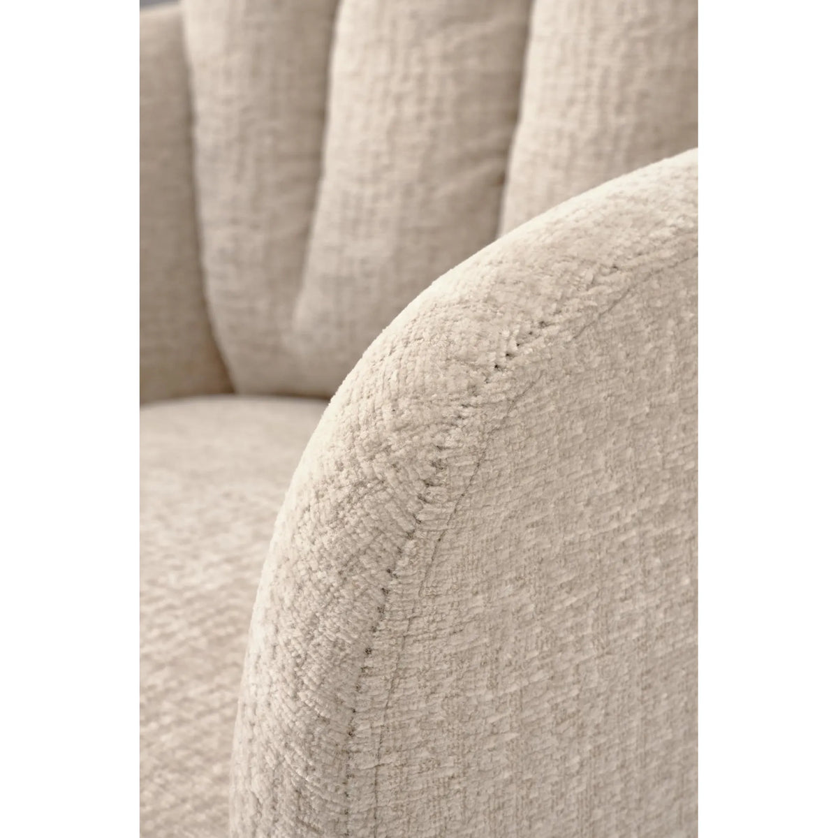 Scaun rotativ K594, bej/stejar, stofa/lemn, 60x64x95 cm