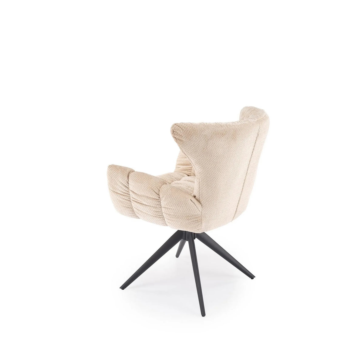 Scaun rotativ K595, bej/negru, stofa/metal, 68x66x88 cm