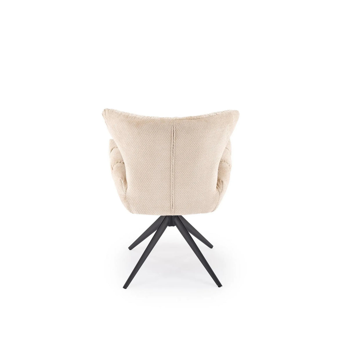 Scaun rotativ K595, bej/negru, stofa/metal, 68x66x88 cm