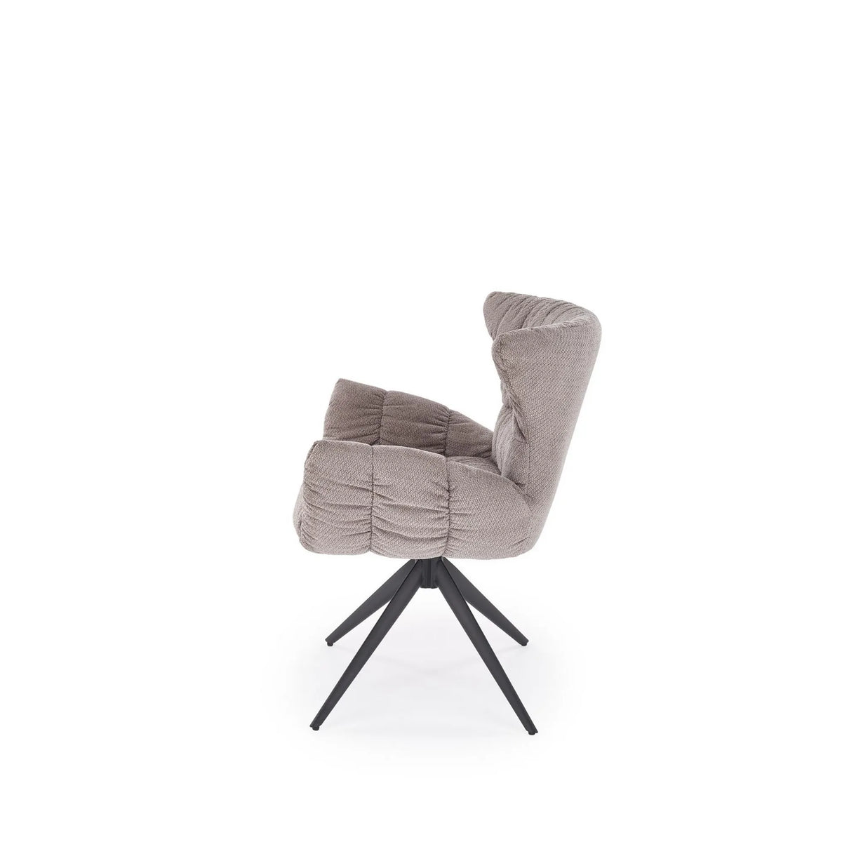 Scaun rotativ K595, gri/negru, stofa/metal, 68x66x88 cm