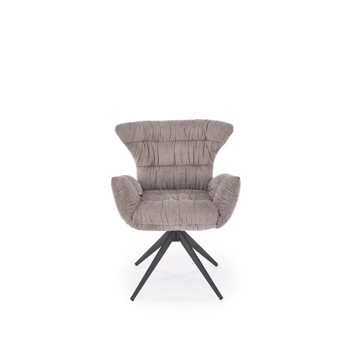 Scaun rotativ K595, gri/negru, stofa/metal, 68x66x88 cm