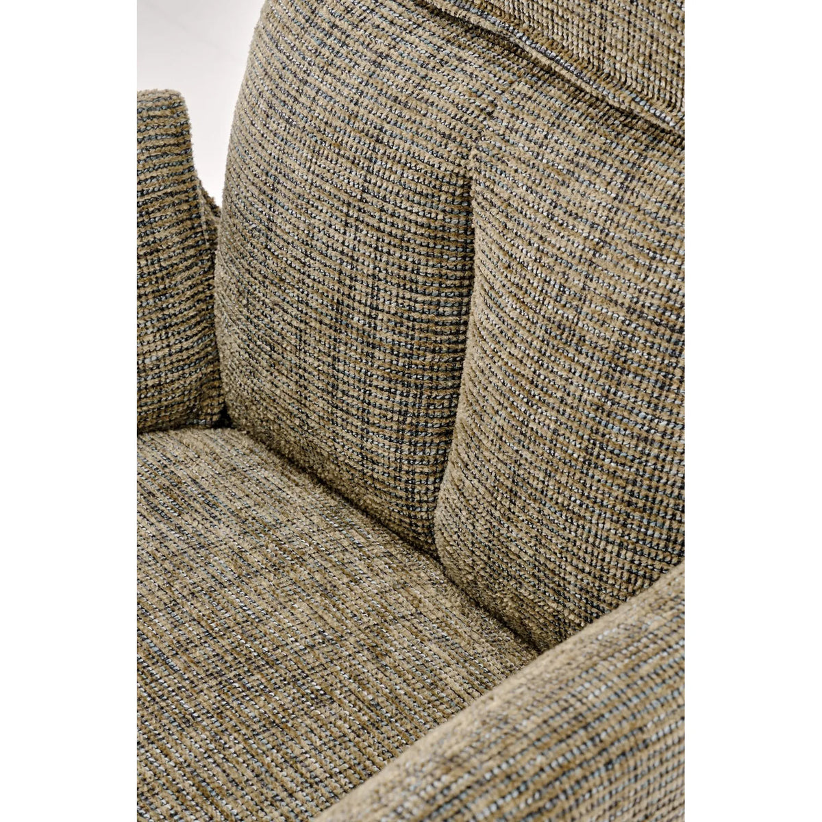 Scaun rotativ K596, verde olive/negru, stofa clasica/metal, 66x66x93 cm