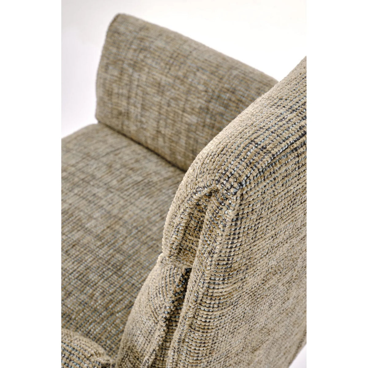 Scaun rotativ K596, verde olive/negru, stofa clasica/metal, 66x66x93 cm