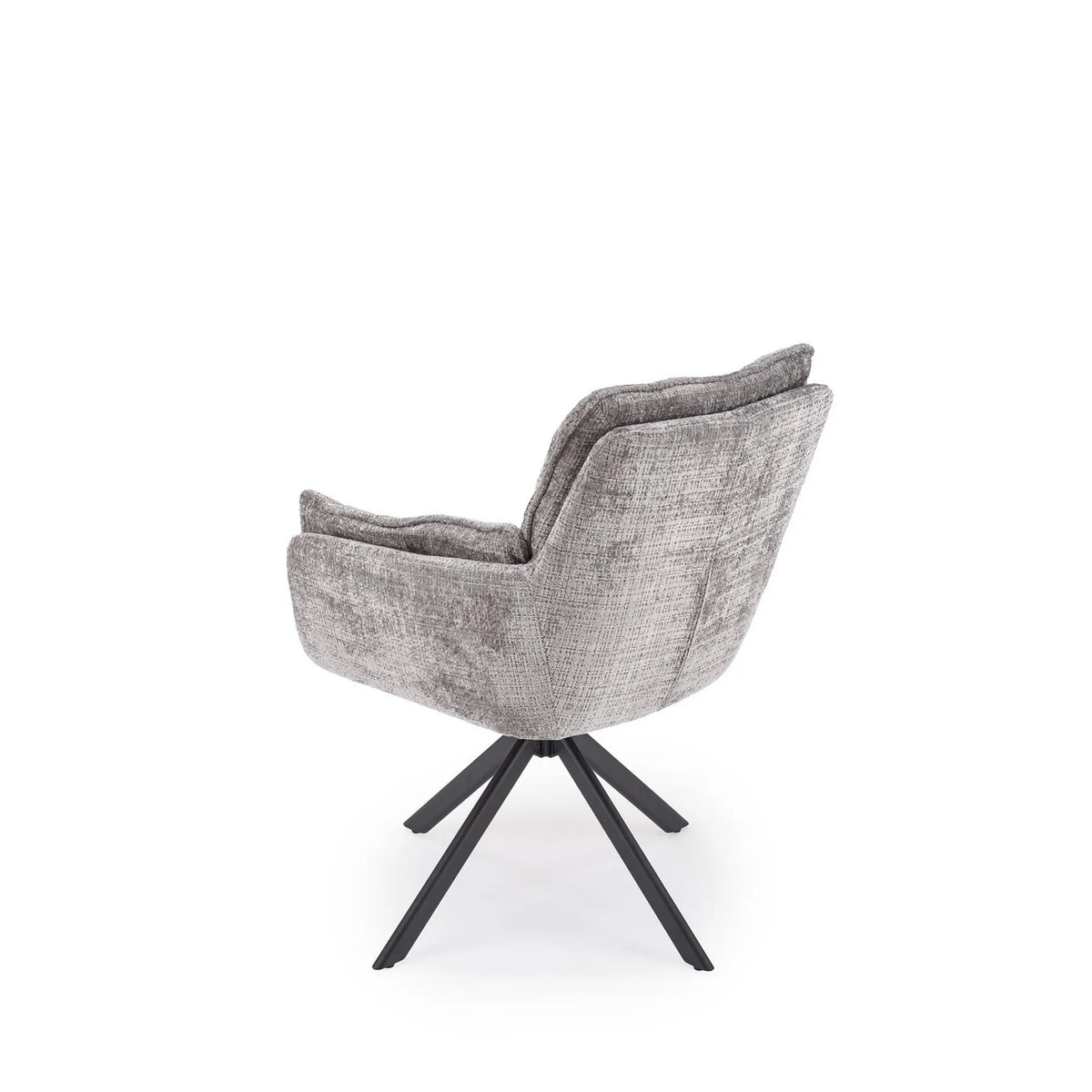 Scaun rotativ K597, gri/negru, stofa/metal, 70x67x90 cm