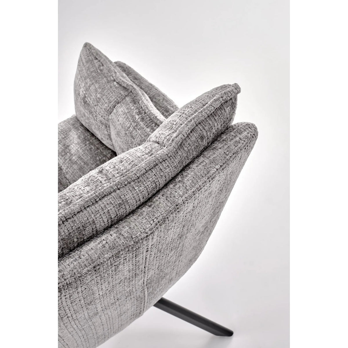Scaun rotativ K597, gri/negru, stofa/metal, 70x67x90 cm