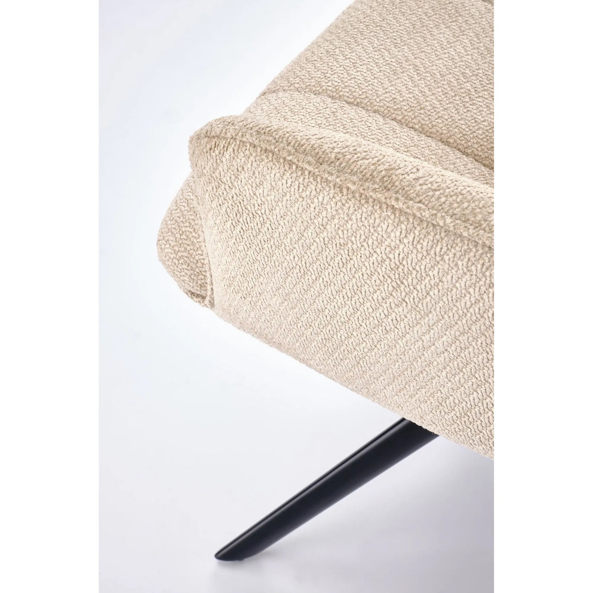Scaun rotativ K601, bej/negru, stofa/metal, 57x64x90 cm