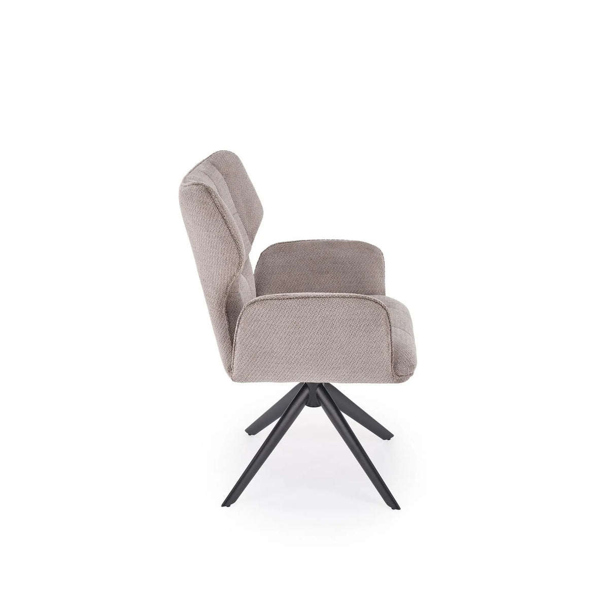 Scaun rotativ K601, gri/negru, stofa/metal, 57x64x90 cm