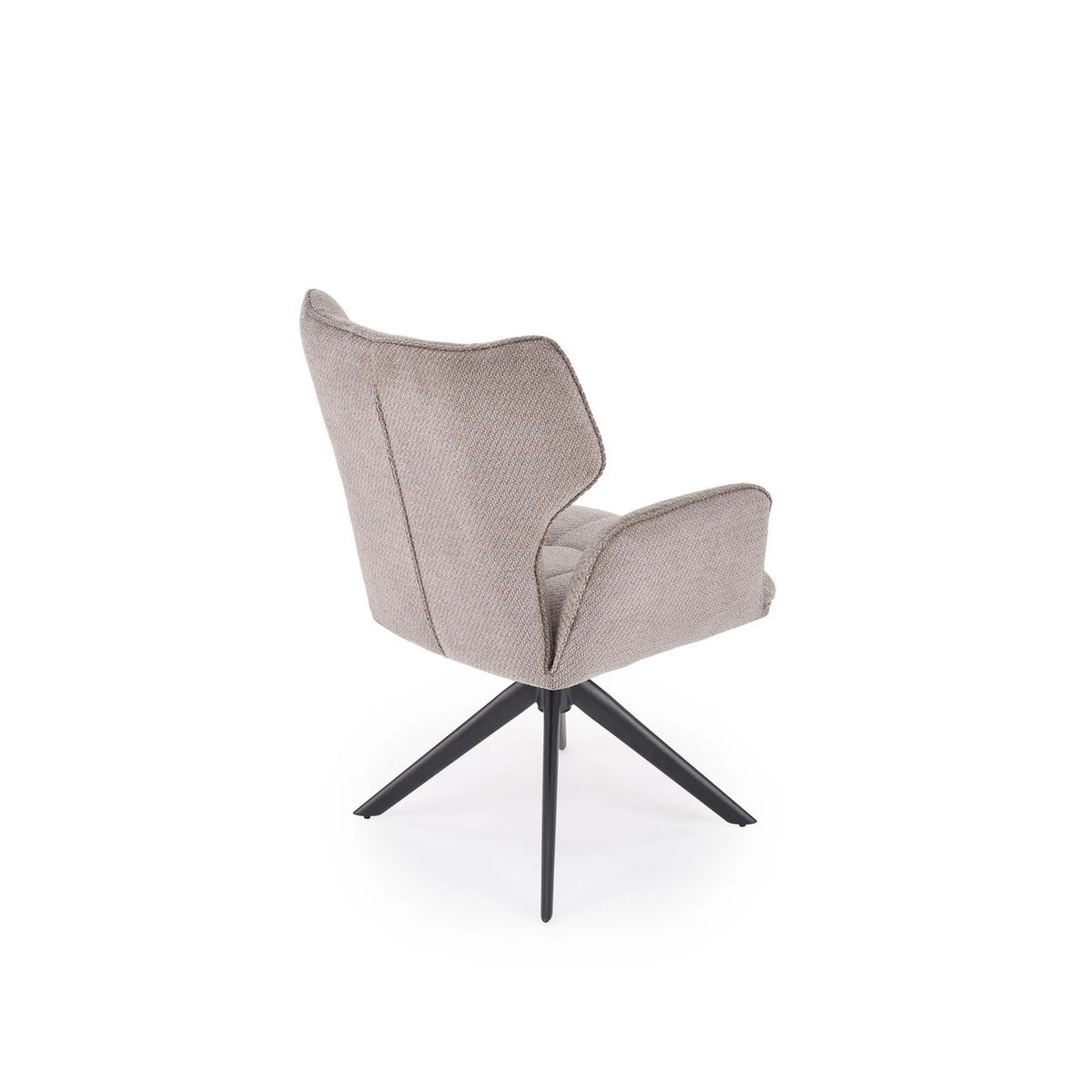 Scaun rotativ K601, gri/negru, stofa/metal, 57x64x90 cm