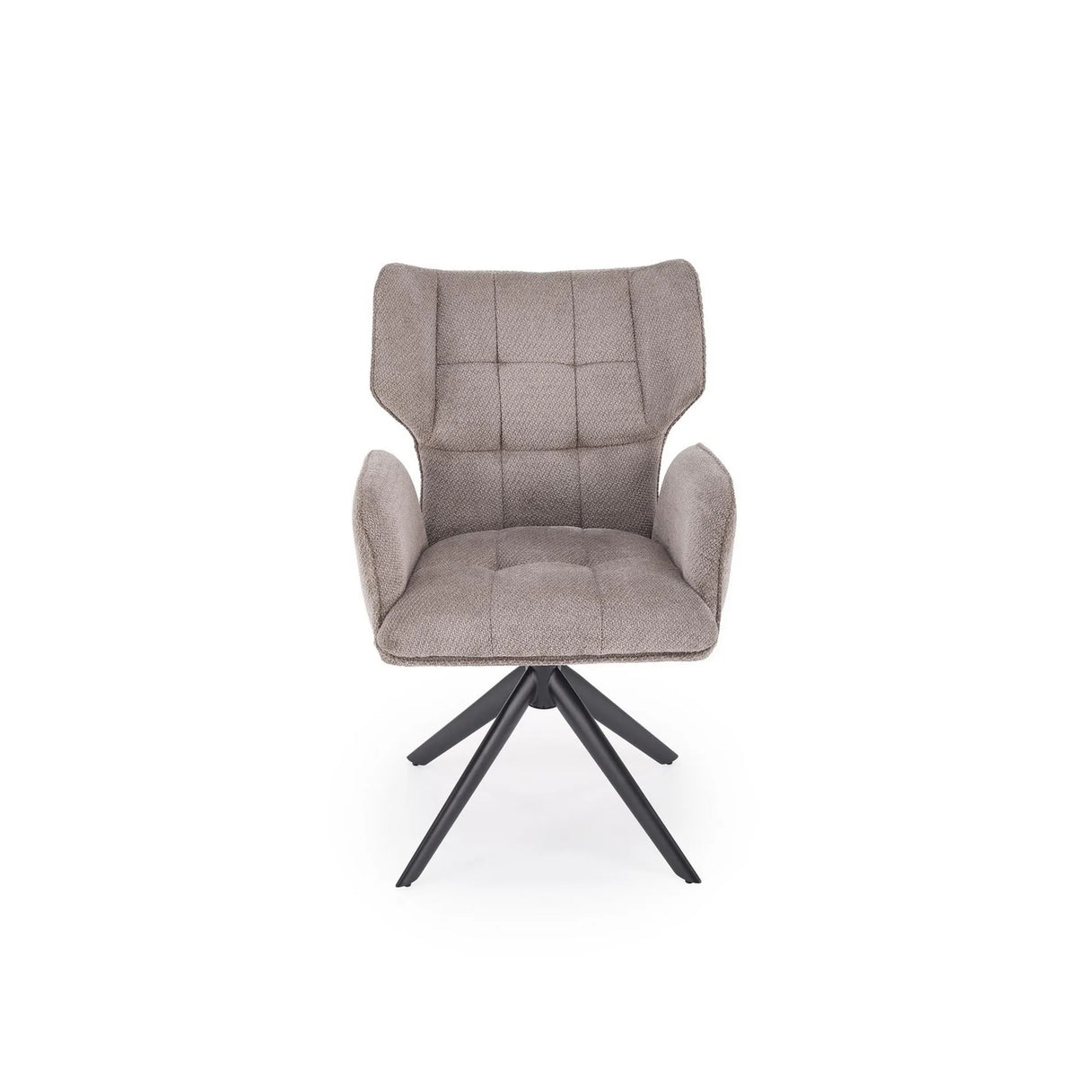 Scaun rotativ K601, gri/negru, stofa/metal, 57x64x90 cm