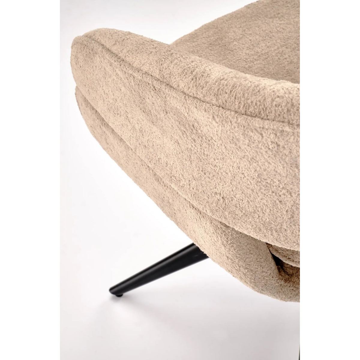 Scaun rotativ K602, cappuccino/negru, stofa/metal, 57x62x82 cm