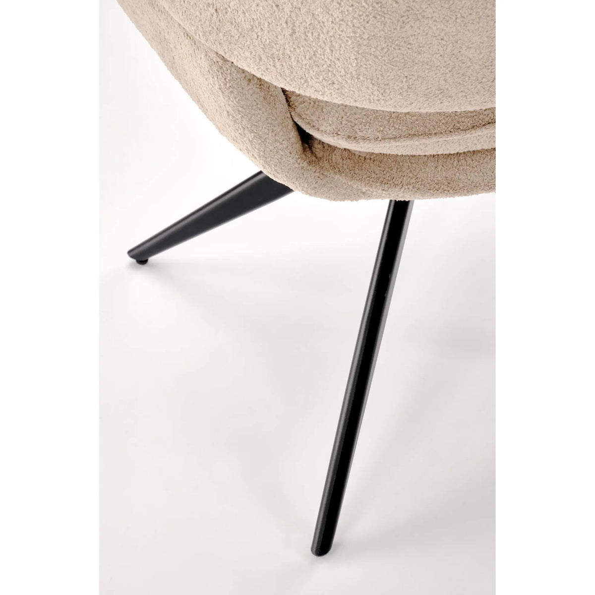 Scaun rotativ K602, cappuccino/negru, stofa/metal, 57x62x82 cm