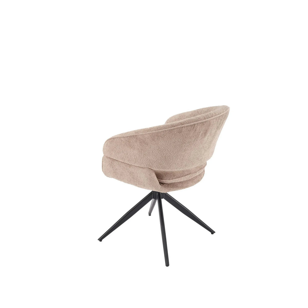 Scaun rotativ K602, cappuccino/negru, stofa/metal, 57x62x82 cm