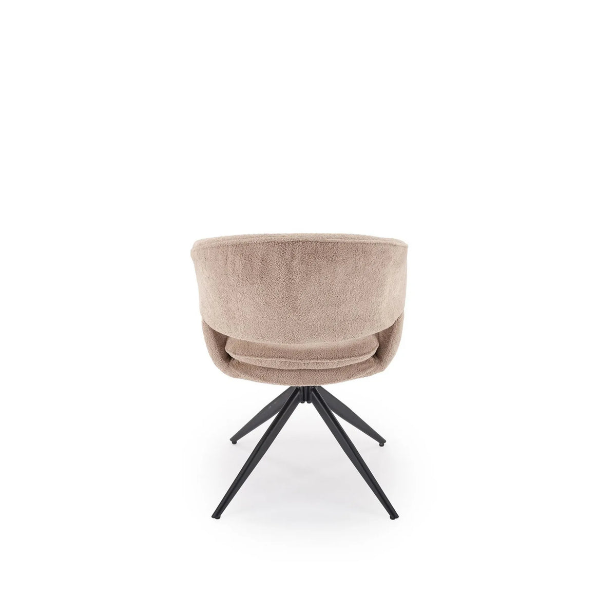 Scaun rotativ K602, cappuccino/negru, stofa/metal, 57x62x82 cm