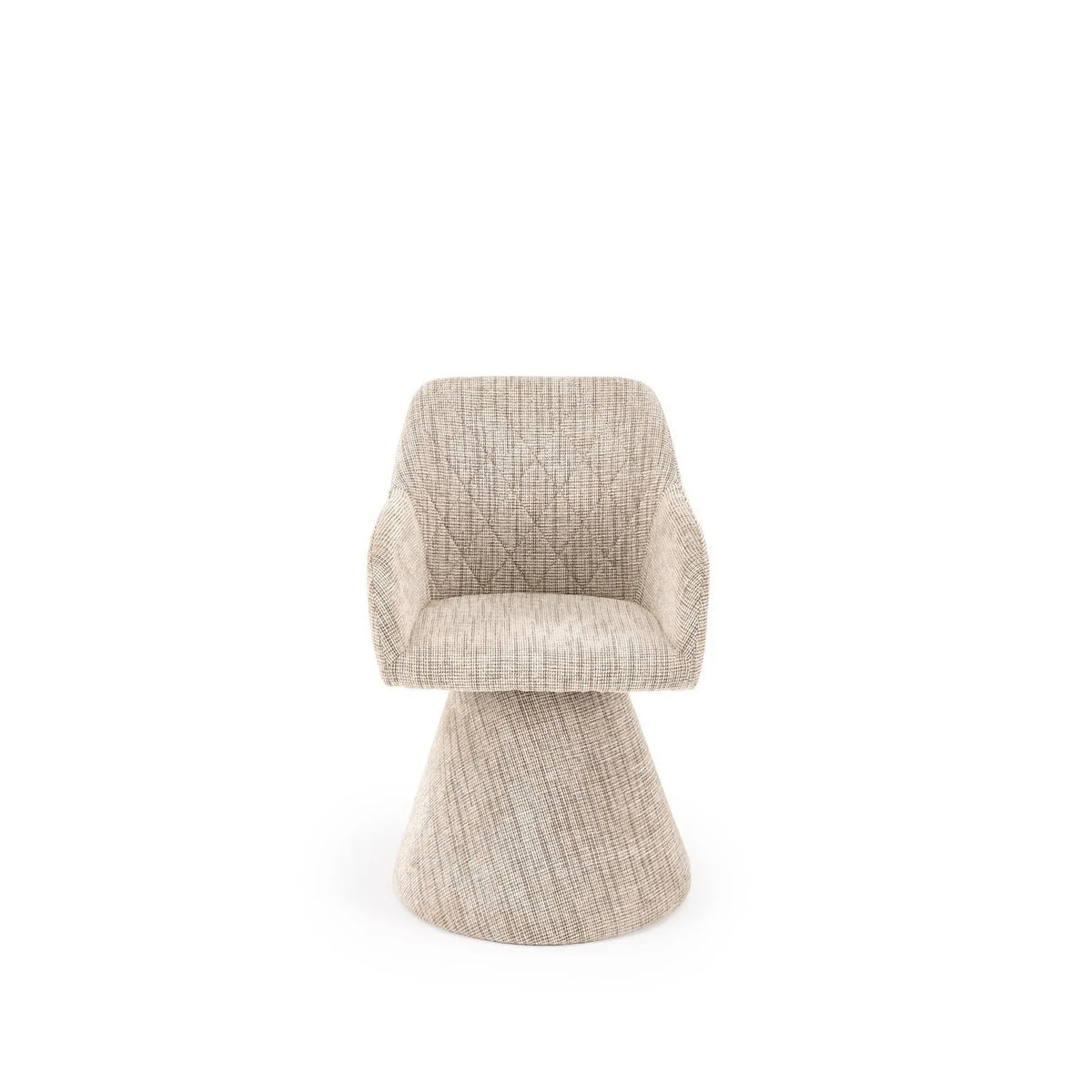 Scaun rotativ K603, stofa clasica bej, 55x55x85 cm