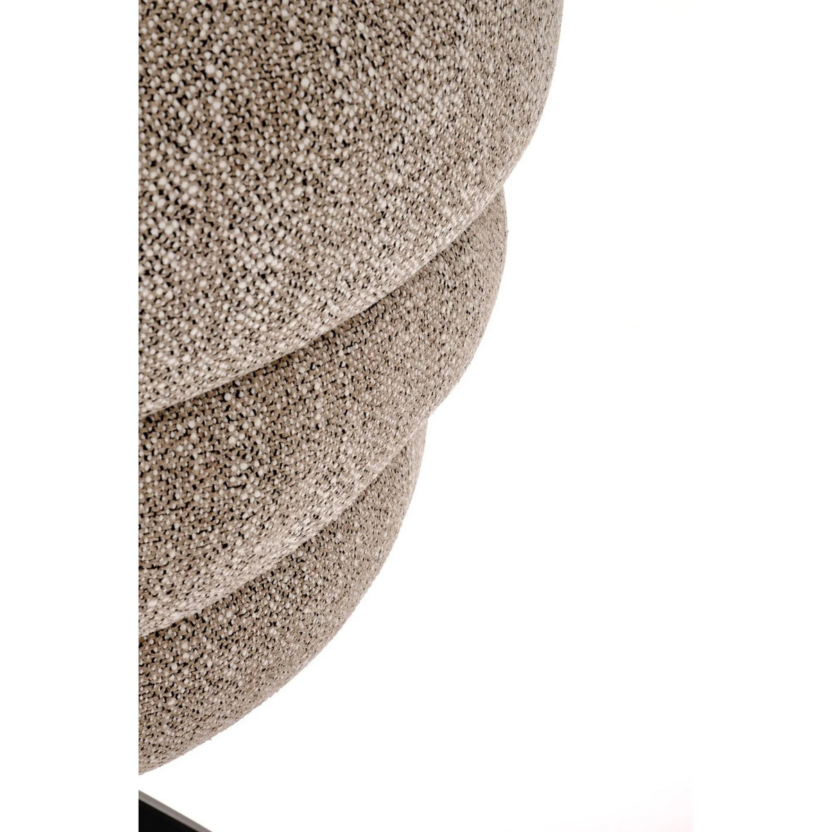 Scaun rotativ K604, bej/negru, stofa/metal, 65x62x85 cm