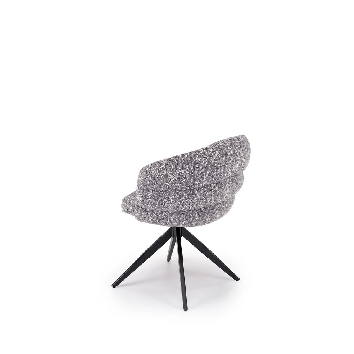 Scaun rotativ K604, gri/negru, stofa/metal, 65x62x85 cm
