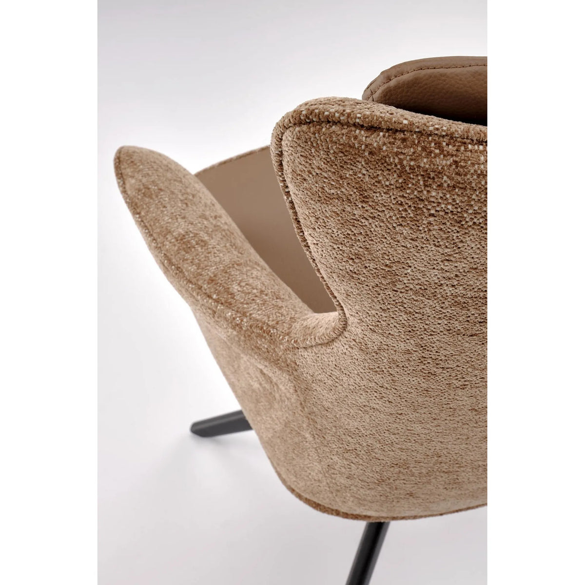 Scaun rotativ K611, maro, piele ecologica/stofa, 64x66x96 cm