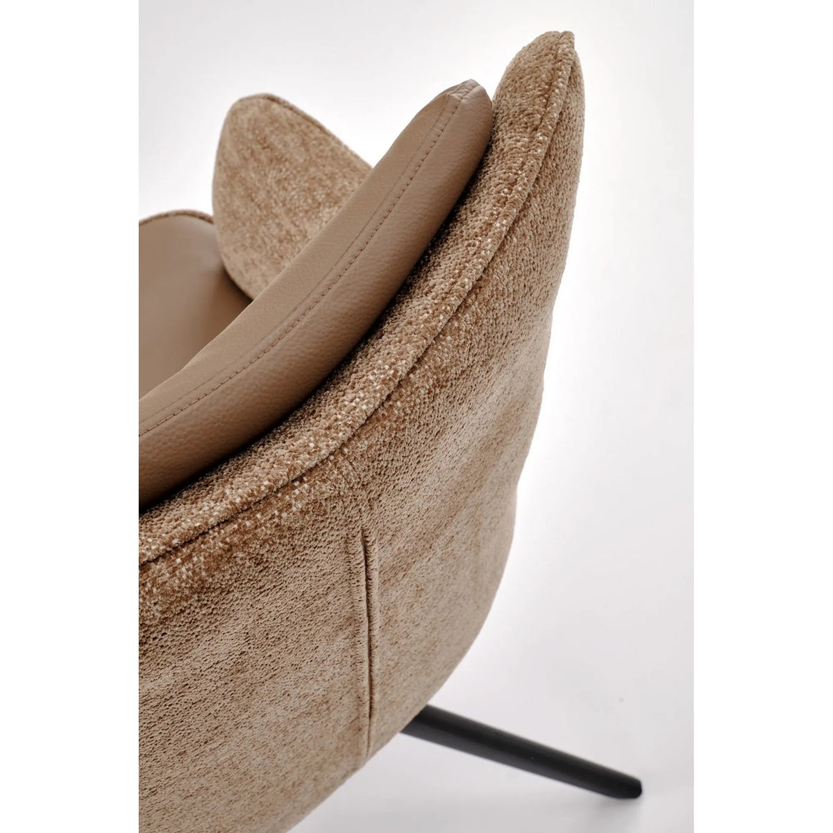 Scaun rotativ K611, maro, piele ecologica/stofa, 64x66x96 cm
