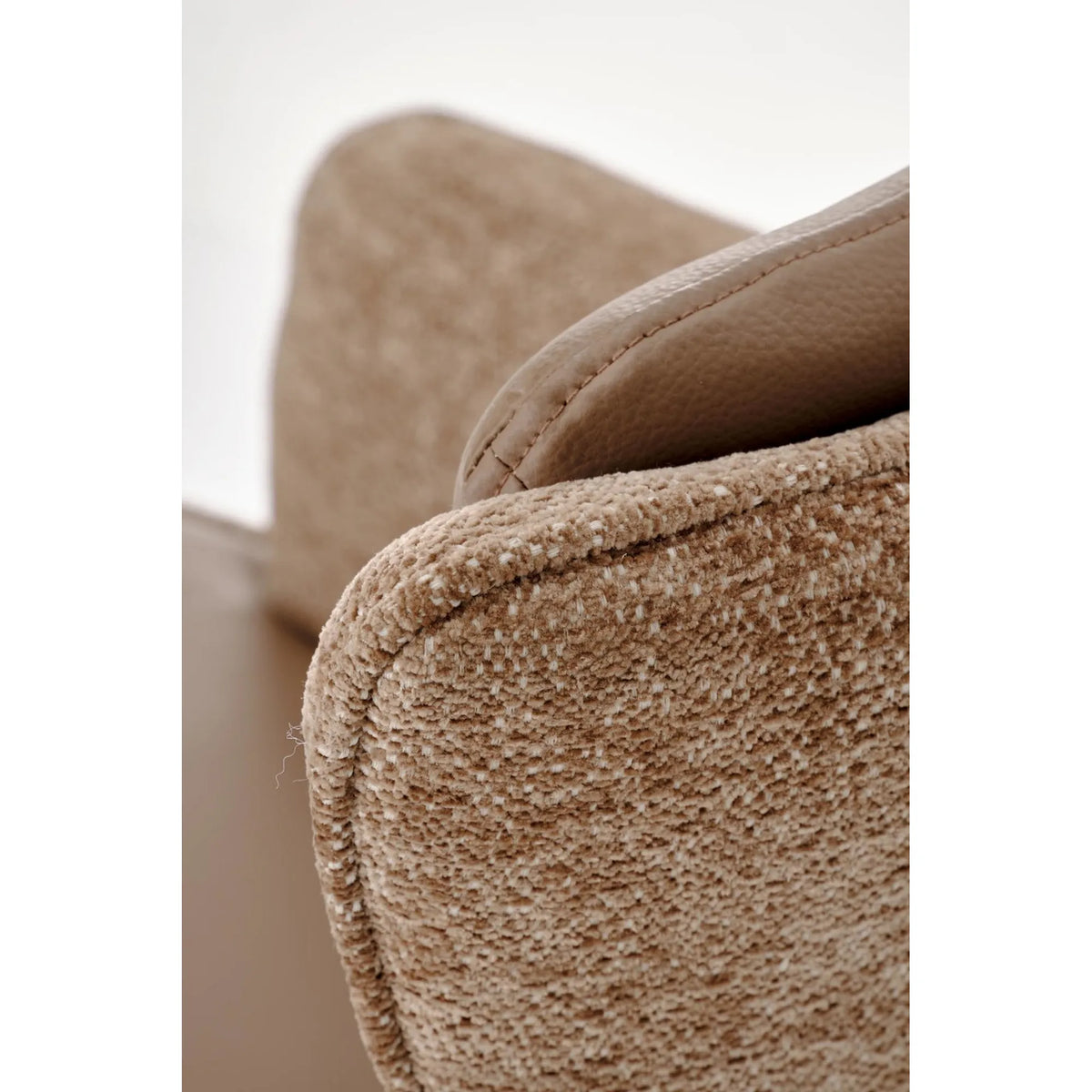 Scaun rotativ K611, maro, piele ecologica/stofa, 64x66x96 cm