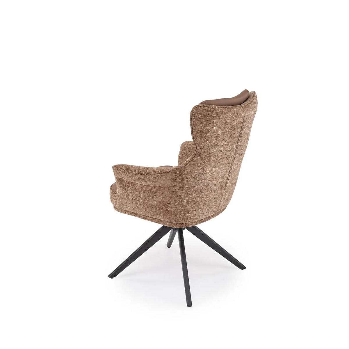Scaun rotativ K611, maro, piele ecologica/stofa, 64x66x96 cm