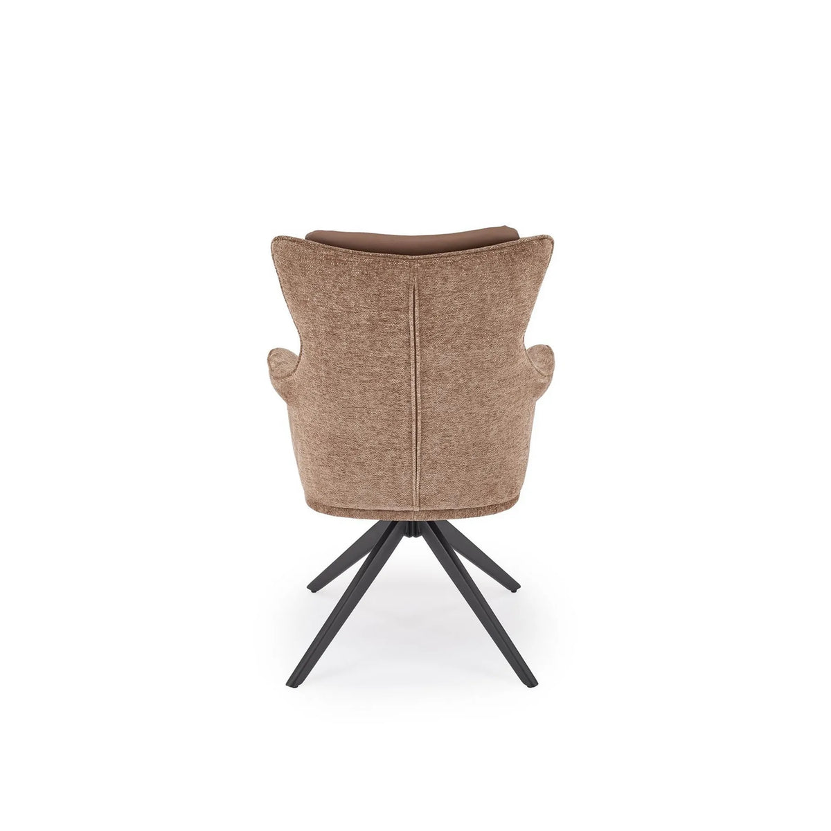 Scaun rotativ K611, maro, piele ecologica/stofa, 64x66x96 cm