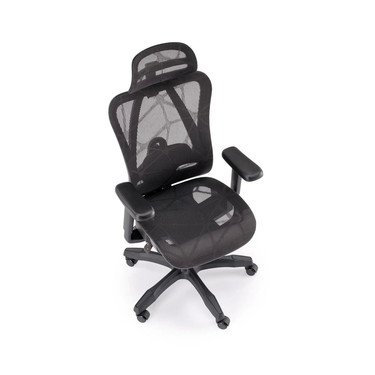 Scaun birou XERON, negru, plasa, 65x61x112/126 cm