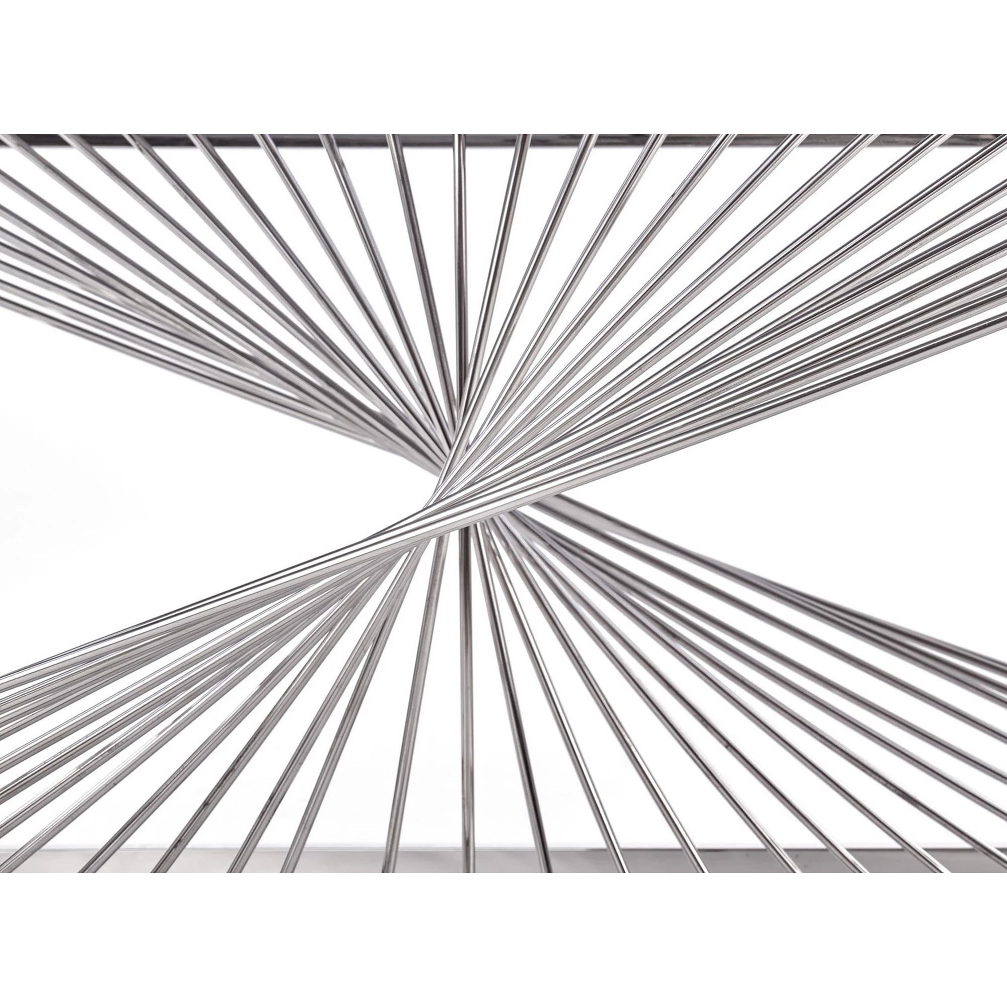 Masuta cafea INFINITY, transparent/argintiu, sticla/otel inoxidabil, 120x60x45 cm
