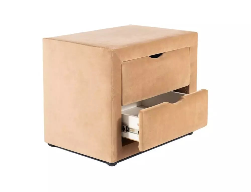 Noptiera ET-002, roz antic, stofa catifelata, 50x35x42 cm