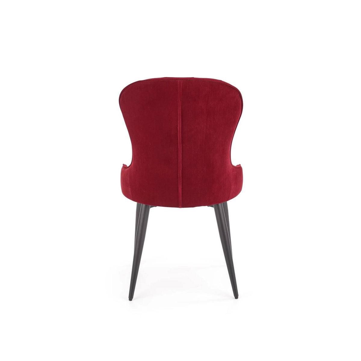 Scaun K366, visiniu/negru, stofa catifelata/metal, 52x58x92 cm