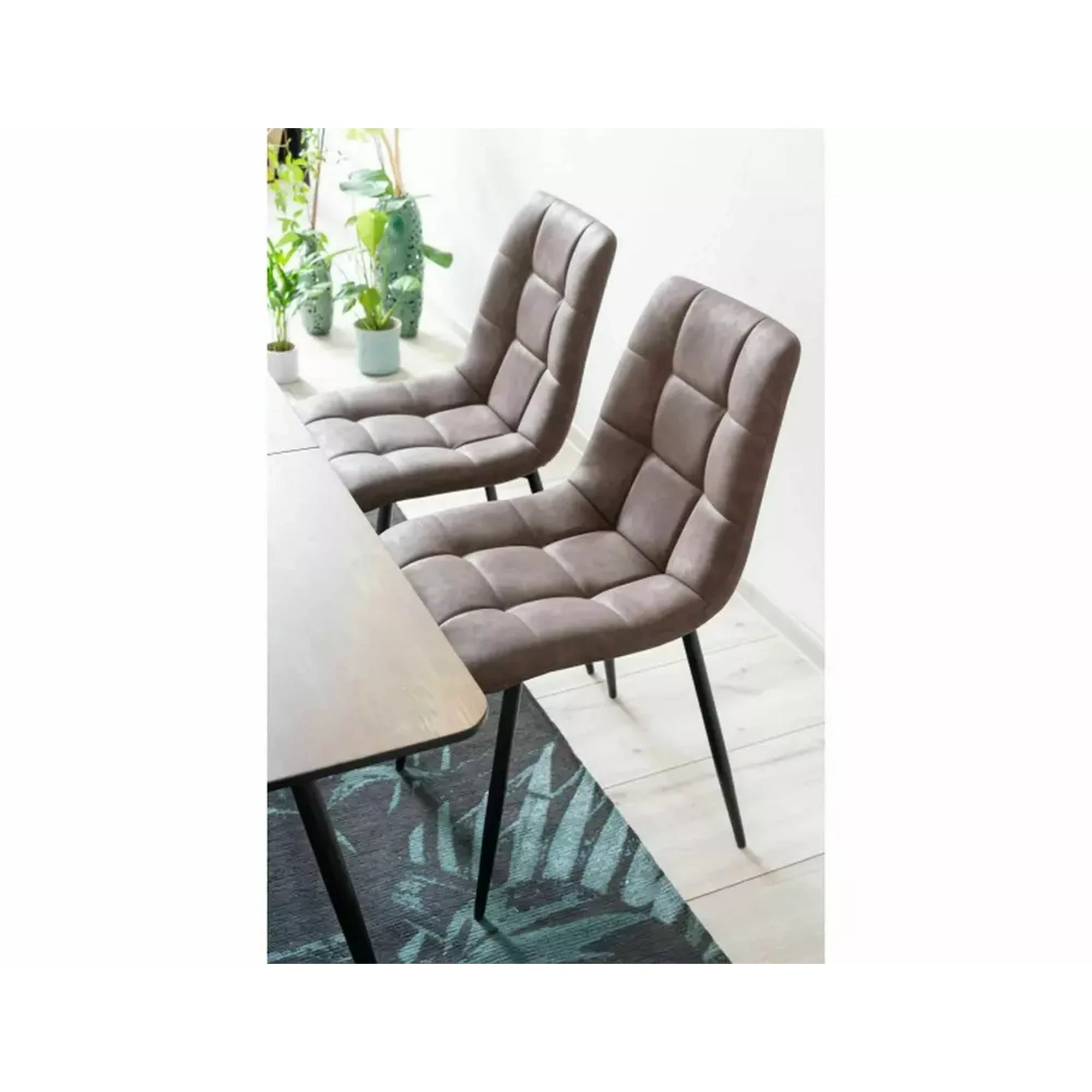 Scaun LOOK, maro/negru, piele ecologic/metal, 45x38x88 cm