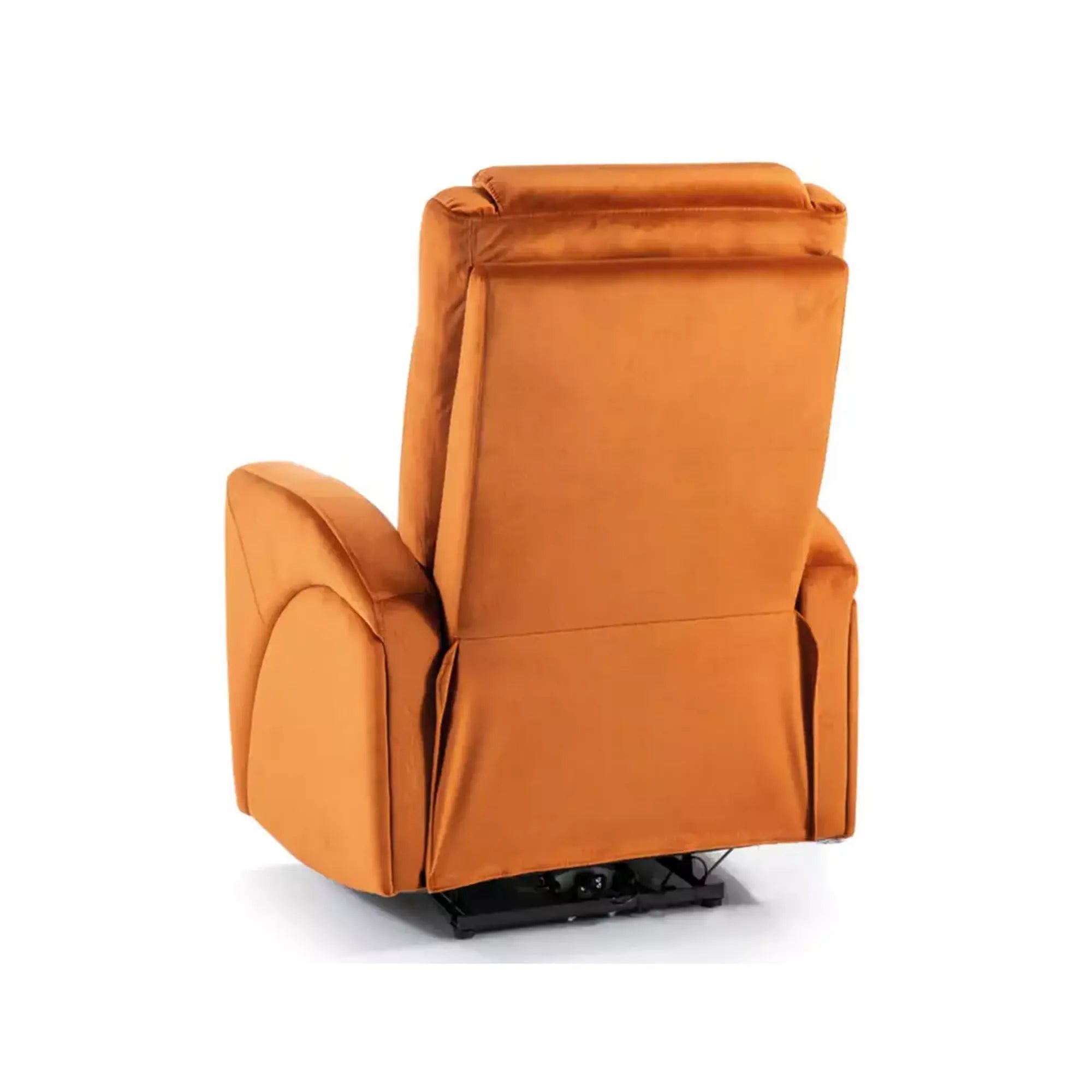 Fotoliu recliner KRONOS, stofa catifelata caramizie - Bluvel 4215, 79x94/160x107 cm
