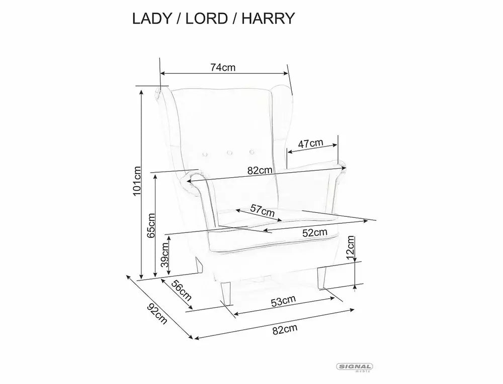 Fotoliu HARRY, stofa catifelata albastra - Bluvel 86, 82x92x101 cm