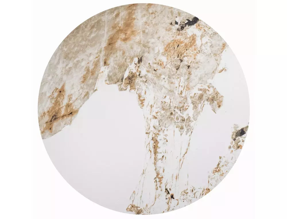 Masuta NAPA A, alb/nuc/auriu, ceramica/metal, 70x70x43 cm