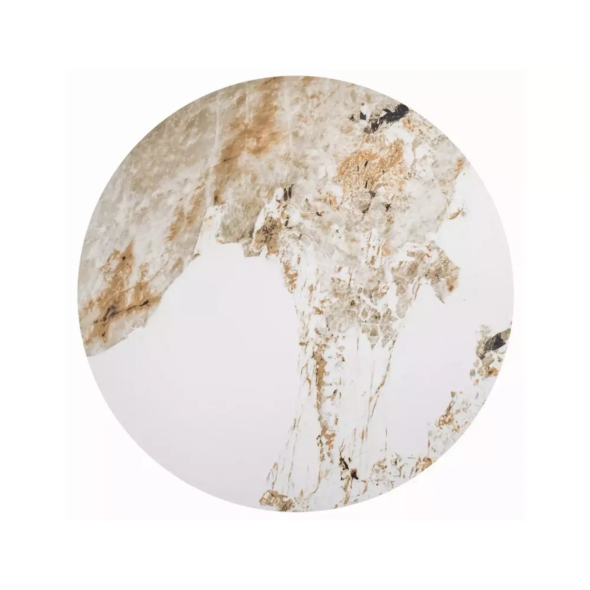 Masuta CYPRUS B, negru/auriu/alb, ceramica/metal, 48x48x45 cm