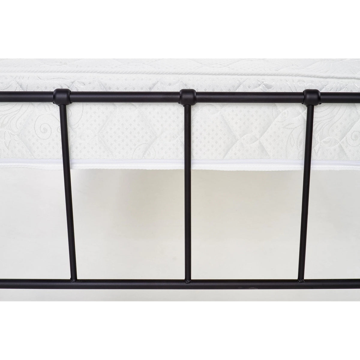 Pat metalic negru Linda 90x200, negru, otel, cu somiera