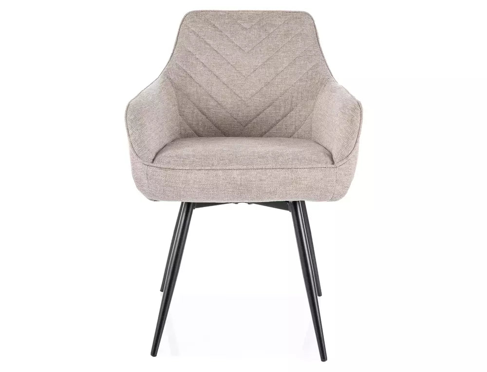 Scaun SERVIO, bej deschis - Brego 31, stofa clasica/metal, 55x58x88 cm