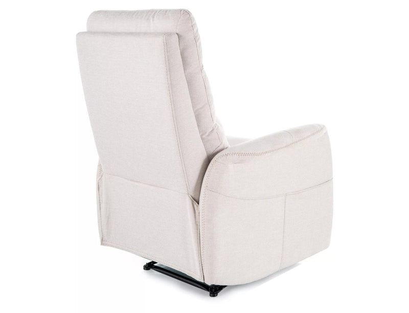 Fotoliu recliner SOLON M, stofa clasica bej deschis - Brego 22, 74x86/162x106 cm