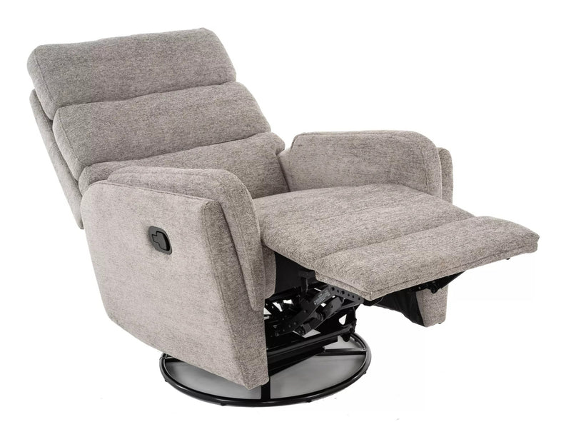 Fotoliu recliner ARGOS, stofa clasica gri - Raven 07, 78x82/162x107 cm