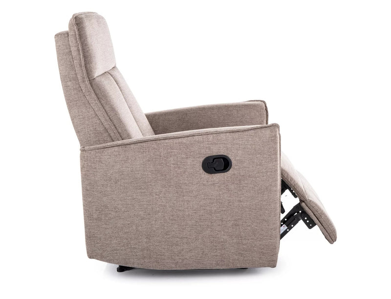 Fotoliu recliner NIKOS, stofa clasica bej - Brego 34, 72x86/159x105 cm