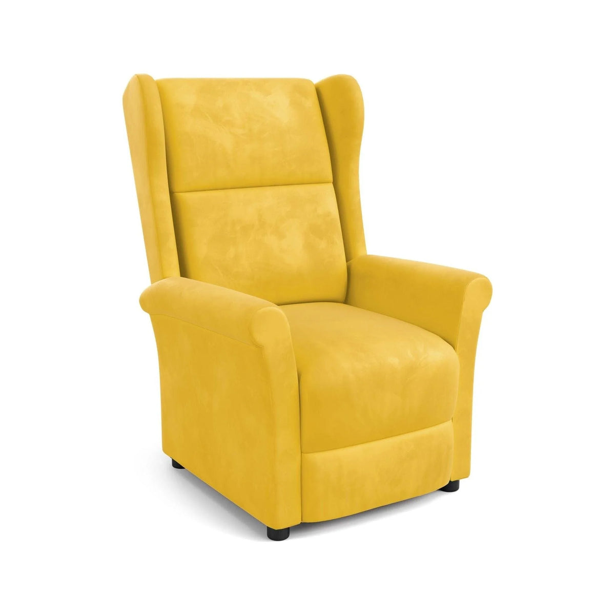 Fotoliu AGUSTIN 2, stofa galben - Bluvel 68, 75x92/160x83/107 cm