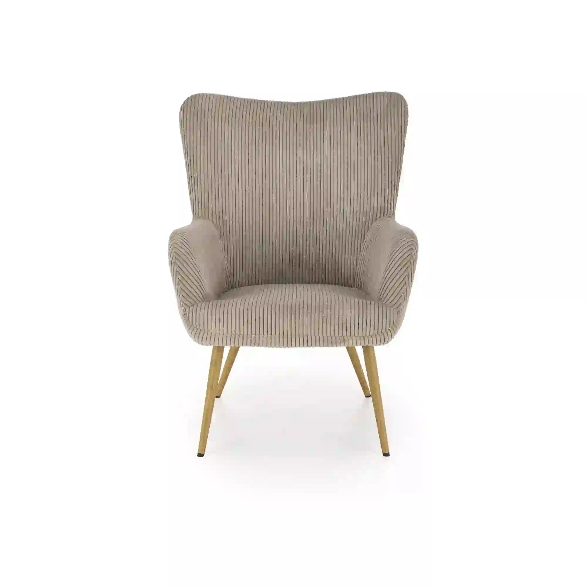 Fotoliu AMARO, gri/stejar, stofa catifelata/lemn, 70x80x97 cm