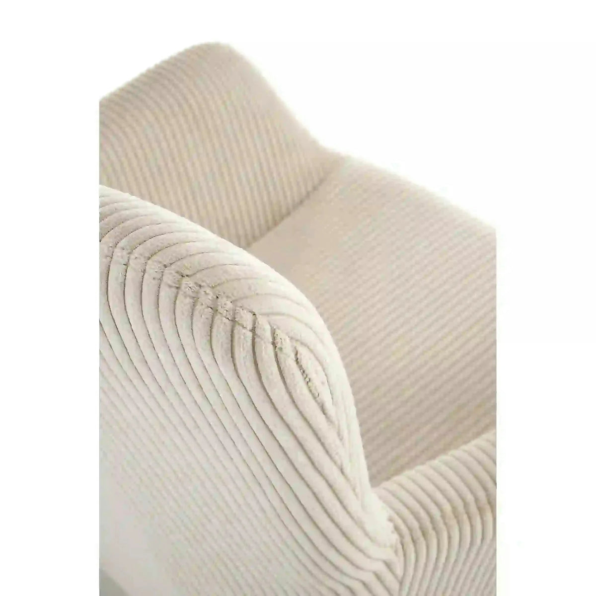 Fotoliu AMARO, stofa catifelata crem - Hyper 23, 70x80x97 cm