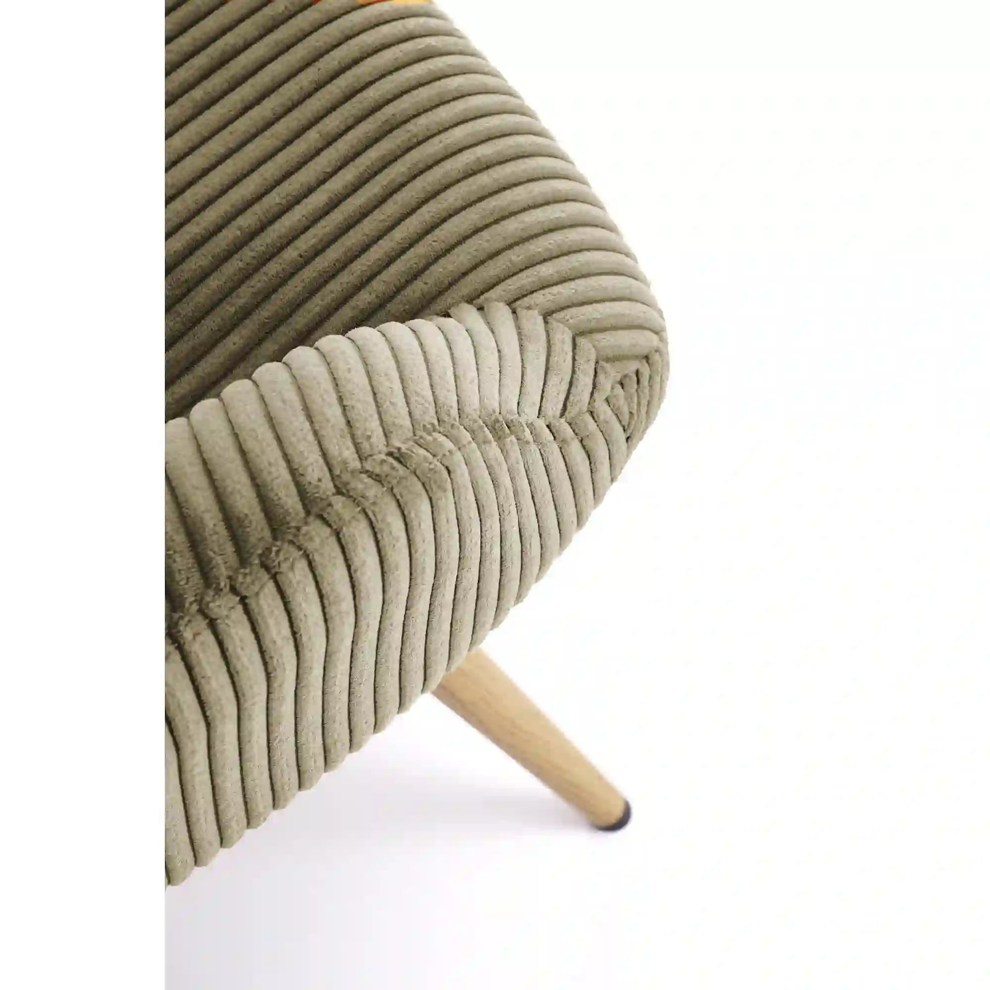 Fotoliu AMARO, stofa catifelata verde olive - Hyper 75, 70x80x97 cm