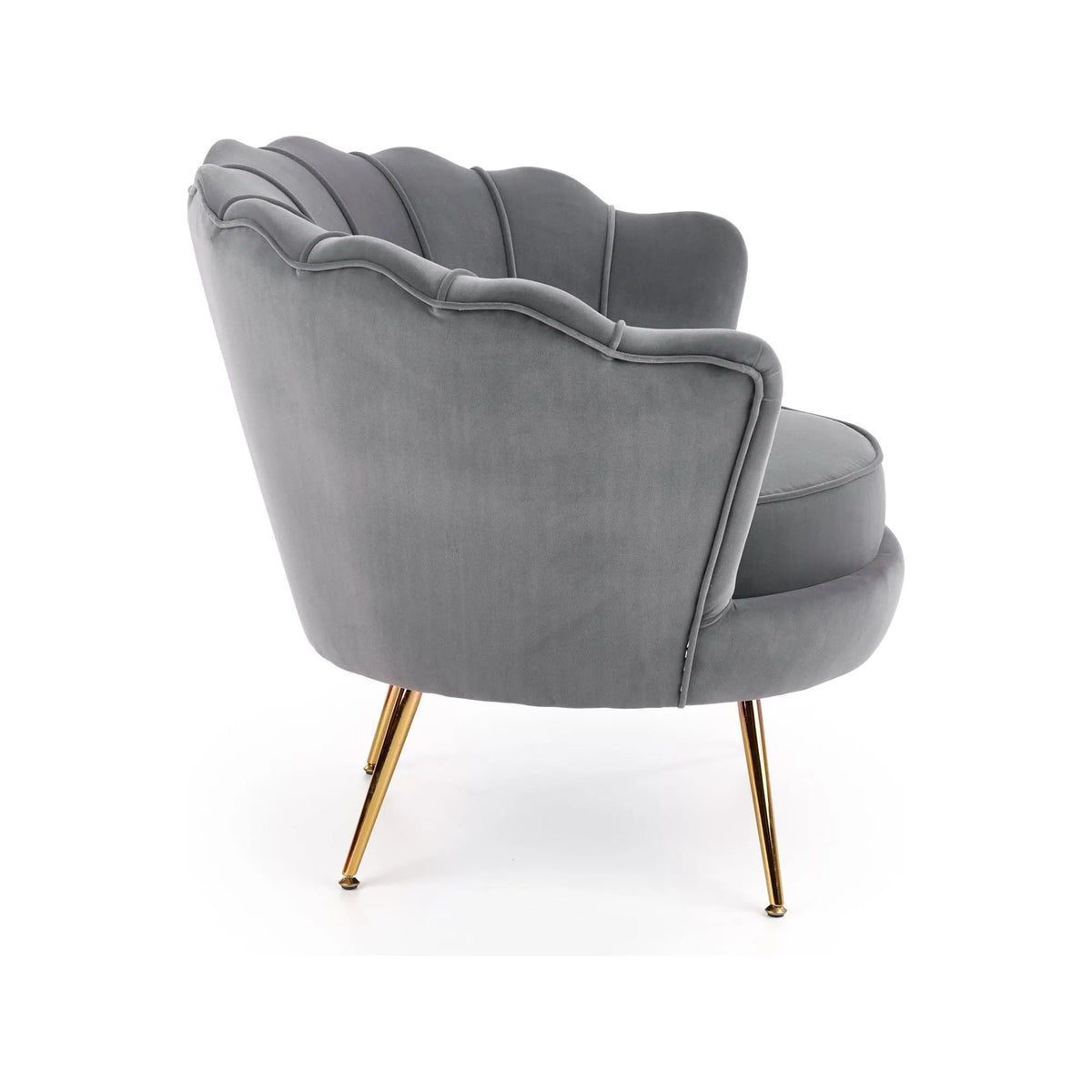 Fotoliu AMORINITO, stofa catifelata gri 81x77x77 cm