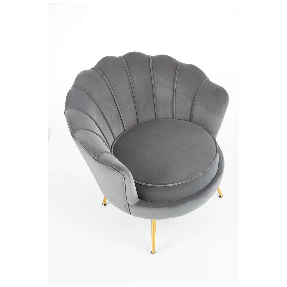 Fotoliu AMORINITO, stofa catifelata gri 81x77x77 cm