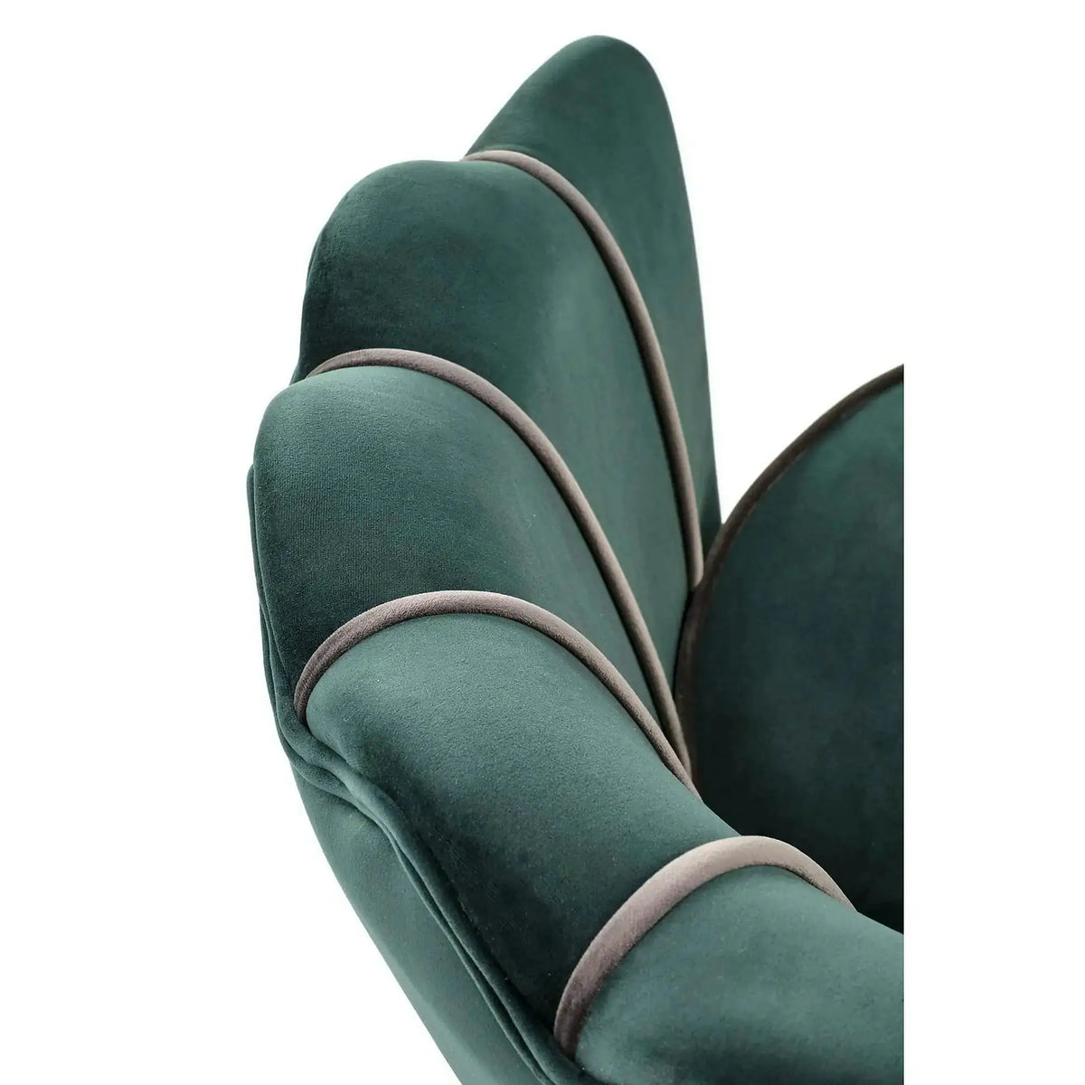 Fotoliu ANGELO, verde/negru, stofa catifelata/otel, 73x73x75 cm