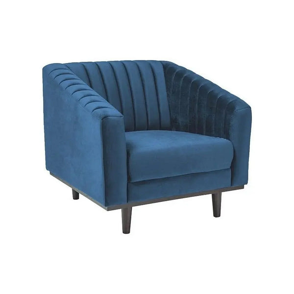 Fotoliu ASPREY, stofa catifelata albastru - Bluvel 86, 83x85x78 cm
