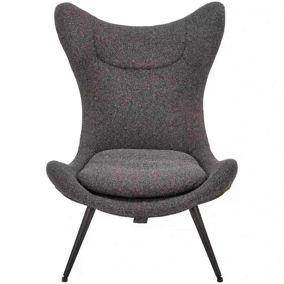 Fotoliu ATLANTIS, gri antracit/negru, stofa/otel, 77x80x106 cm